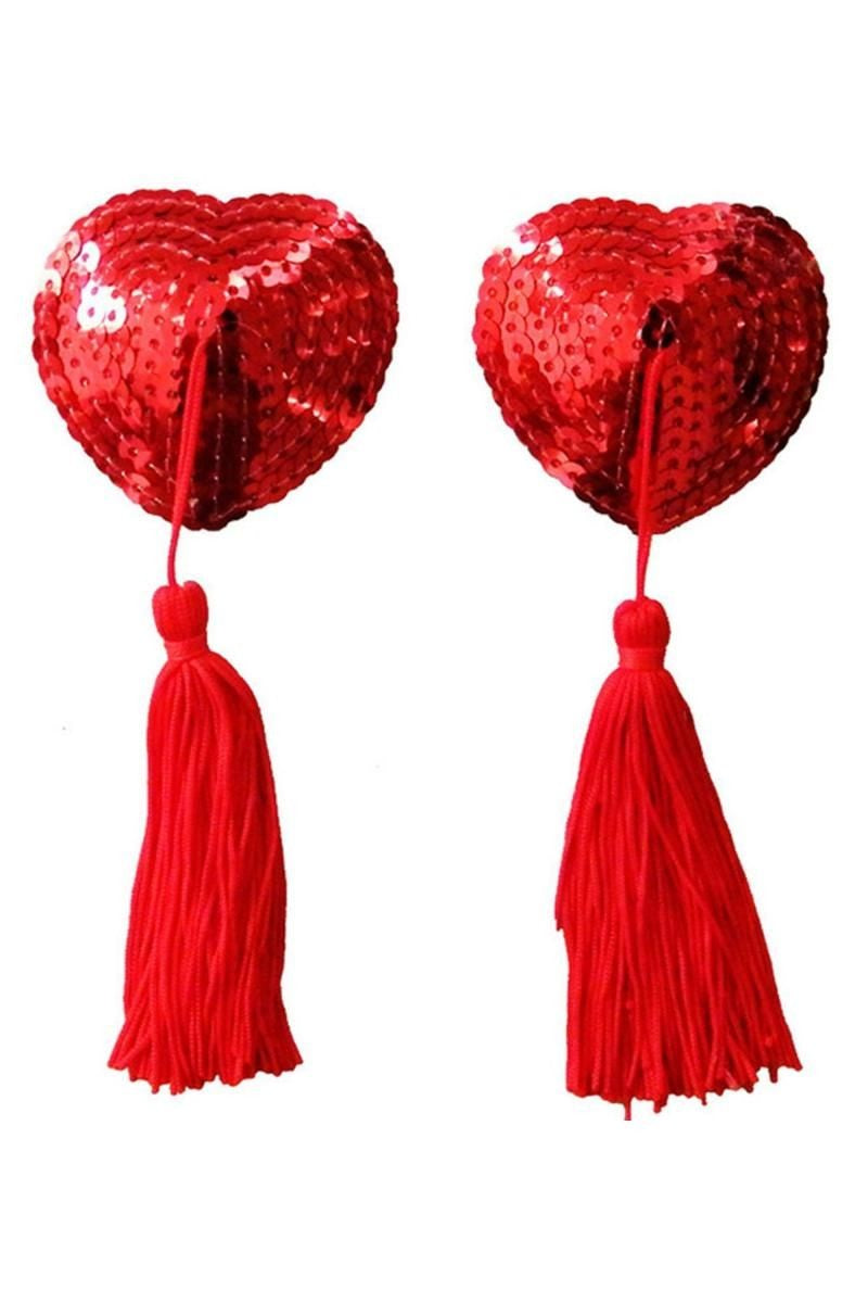 Rote Nipples Cover Heart, selbstklebend, Brustwarzenschmuck PR0018 Rote Nipples Cover Heart, selbstklebend, Brustwarzenschmuck PR0018
